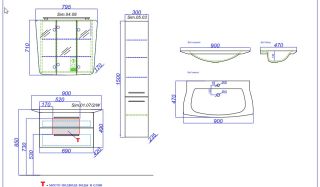 Пенал Aqwella Simphony Sim.05.03/W